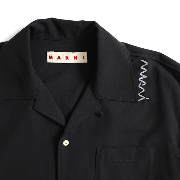 楽天市場】MARNI マルニ マルニシンボル オープンカラーシャツ 