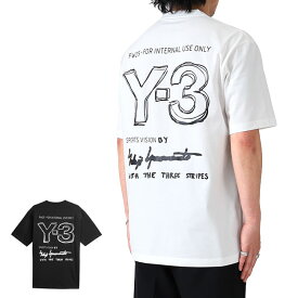 Y-3 ワイスリー グラフィック バックロゴ Tシャツ KB2607 KB2608 メンズ **