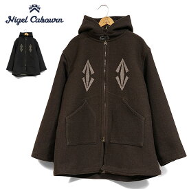 [予約商品] Nigel Cabourn ナイジェルケーボン フード付き ウールミドルコート ラグジャカード 80510000000 チマヨ メンズ