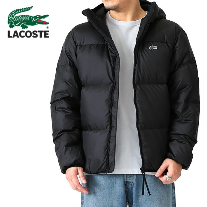 楽天市場】LACOSTE ラコステ 撥水 バックロゴ フード付き ダウン 