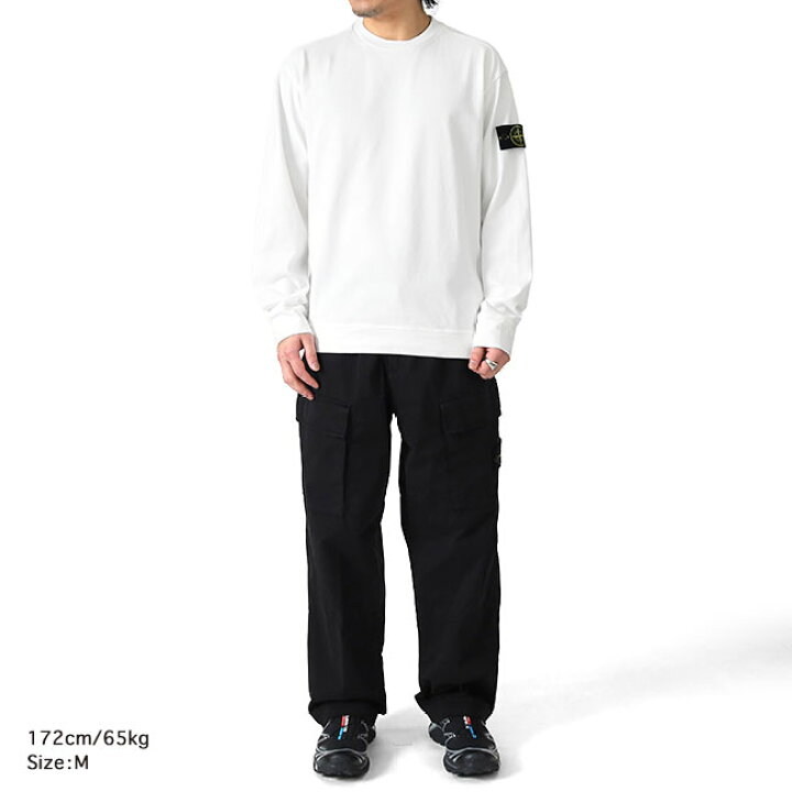 ストーンアイランド長袖TシャツロンT 厚手ホワイトL
