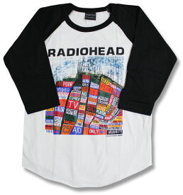 Radiohead レディオヘッド 七分袖シャツ ラグランTシャツ 七分袖 7分袖 長袖 ベースボールシャツ バンドTシャツ ロックTシャツ Rock band T-SHIRTS メンズ レディース ロックファッション 特価