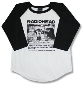 Radiohead レディオヘッド ラグランTシャツ バンドTシャツ ロックTシャツ Rock band T-SHIRTS メンズ レディース ロックファッション 七分袖 7分袖 長袖 メール便OK