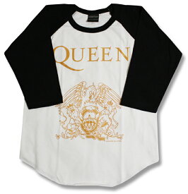 Queen ラグランTシャツ クイーン 七分袖 7分袖 tシャツ 安い バンドTシャツ ロックTシャツ rock キッズ メンズ レディース ユニセックス ベースボールシャツ ロック ファッション