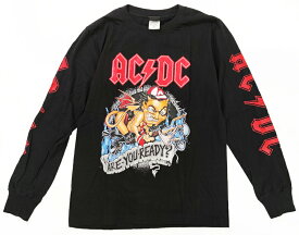 AC/DC ロンT ACDC tシャツ ロングTシャツ 長袖 カットソー エーシーディーシー ロングスリーブ ロックTシャツ バンド Tシャツ ロック ヘビーメタルTシャツ ROCK BAND T-SHIRTS ヘヴィメタルTシャツ メンズ レディース ユニセックス 綿100% コットン