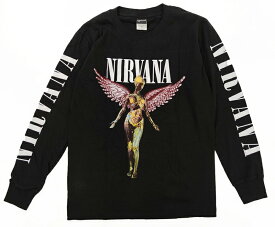 ニルバーナ ニルヴァーナ Nirvana Tシャツ In Utero ロングTシャツ ロンT 長袖 バンドTシャツ ロックTシャツ ユニセックス ロングスリーブ ロック ファッション ROCK BAND T-SHIRTS MIU404