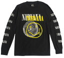 ニルヴァーナ ロンT Nirvana ニルバーナ 長袖Tシャツ ロン T ロングTシャツ 長袖 ロングスリーブ バンドTシャツ ロックTシャツ ROCK BAND T-SHIRTS TEE ニコちゃん スマイル メンズ レディース ユニセックス 春服 秋服