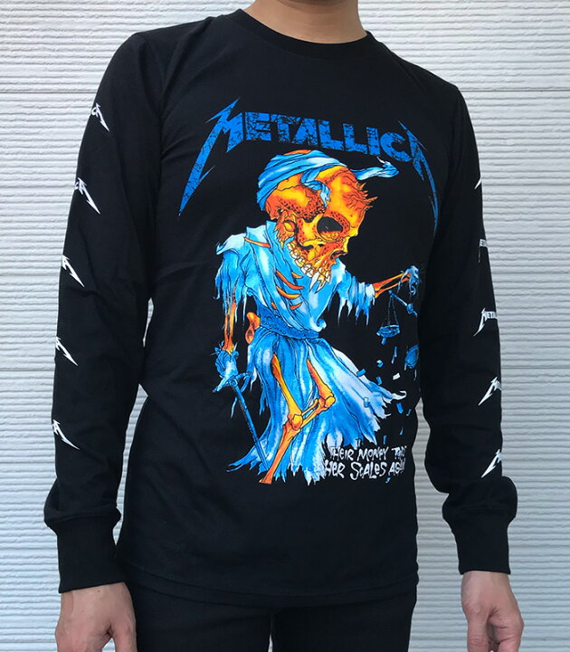 楽天市場 クルーネックt 長袖 Tシャツ 長袖 メタリカ Tシャツ Metallica Tシャツ ロンt ロングスリーブ Tシャツ ロックt バンドt Rock ヘヴィメタル ヘビメタ ユニセックス スカル ワンオク Doris ドリス メンズ ティーシャツ レディース Golden Rock T 楽天市場店