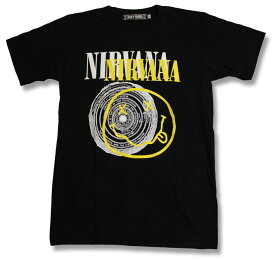 ニルバーナ tシャツ Nirvana ニルヴァーナ バンドTシャツ スマイル ニコちゃん メンズ レディース ロックT バンドT バンT ロゴT ダンス ミュージック ファッション ROCK ブラック 黒 コットン 綿 100% 半袖 ユニセックス 人気 メール便OK