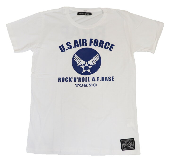 楽天市場 エアフォース Tシャツ U S Air Force アメリカ空軍 バンドtシャツ ロックtシャツ オリジナル Rock N Roll ミリタリー アーミー 半袖 Golden Rock T T Shirts オリジナル ファッション Fashion おすすめ ユニセックス Golden Rock T楽天市場店