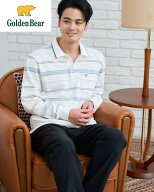 【公式】長袖ボーダーポロシャツ/メンズ/314U2456/ギフト包装無料 M-L ゴールデンベア Golden Bear