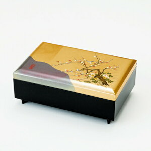 匠宝石箱 「錦花鳥」 オルゴール付 金沢箔工芸品 ギフト包装 のし 対応 アクセサリーケース 小物入れ