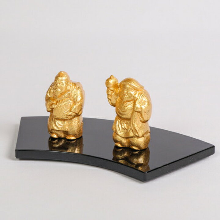 楽天市場】【お問合せ商品】金箔 置物 ミニ福の神 恵比寿 大黒 鋳物製 