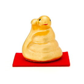 金箔 金福干支置物 巳（へび） 陶器製 お年賀 ギフト 正月 ギフトラッピング無料