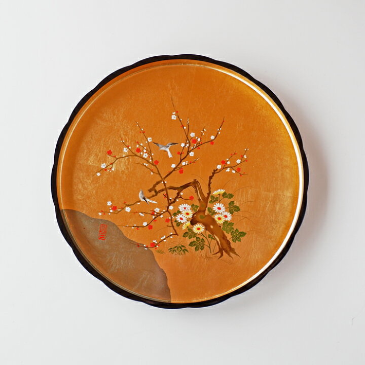 楽天市場】【金箔屋さくだ】菊割盆 「錦花鳥」金沢箔工芸品 ギフト包装 