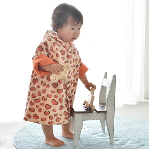 今治タオル ベビー バスローブ ANIMAL-HEART 吸水 薄手 速乾 シャーリング パイル タオル プレゼント ギフト 内祝 誕生日 バースデー お祝い 出産祝 1歳 2歳 男の子 女の子 赤ちゃん ぽんちょ ポン