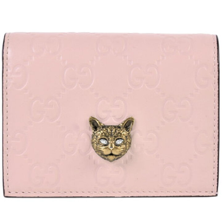 楽天市場】グッチ GUCCI キャット グッチ シグネチャー 二つ折り財布 