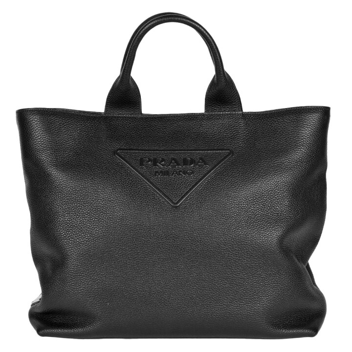 楽天市場】プラダ PRADA ロゴ トートバッグ ショルダーバッグ ブラック 