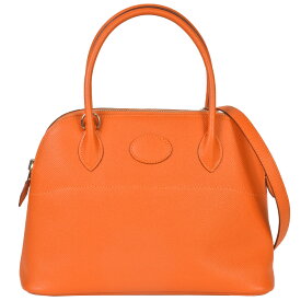 【楽天スーパーSALE!ポイント2倍!クーポン利用で最大3万円オフ!6/4～6/11】エルメス HERMES ボリード27 ストラップ付 フー ヴォーエプソン □R刻印(2014年製造) オレンジ 2WAY ハンドバッグ【中古】