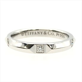 ティファニー Tiffany&Co. トゥルーバンドリング 5P リング 指輪 ダイヤモンド 約8号 Pt950【中古】
