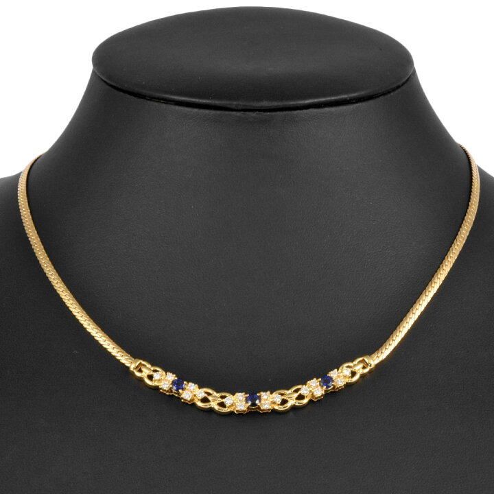 楽天市場】ミキモト MIKIMOTO ネックレス サファイア 0.74ct 40cm  
