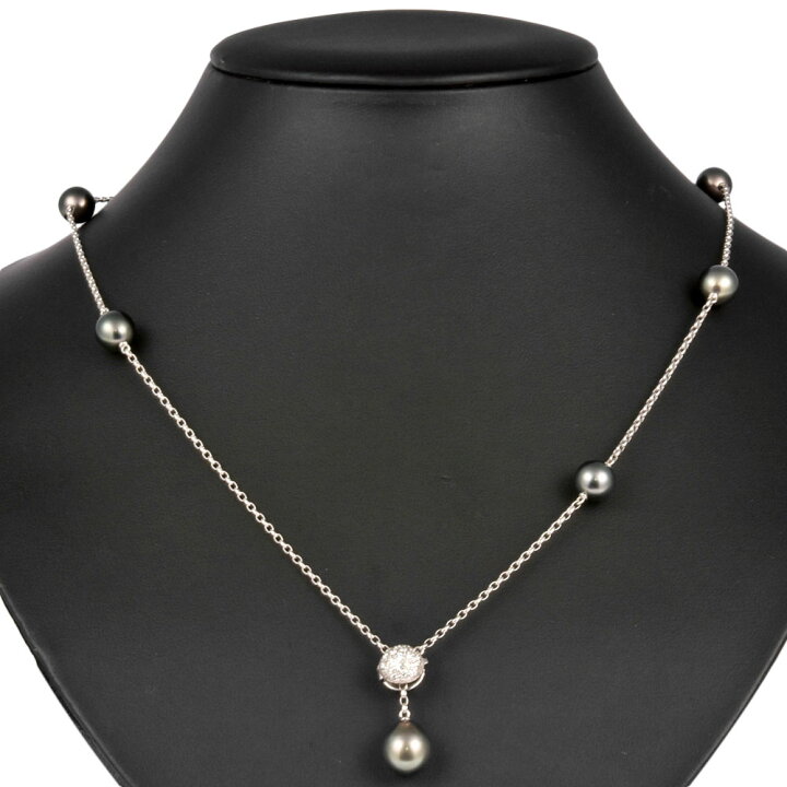 楽天市場】ミキモト MIKIMOTO 黒蝶真珠 ステーション ラリアット 
