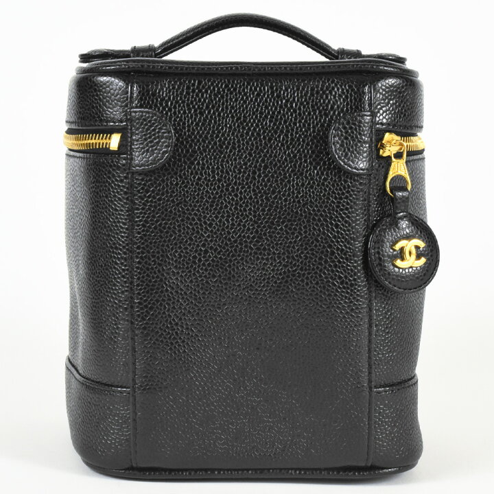 CHANEL】 バニティバッグシャネルキャビアスキン外側美品内側訳あり