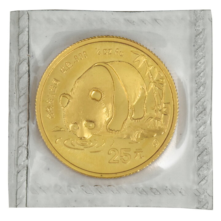 楽天市場】パンダ金貨 25元 1987年 純金 7.7g 1/4oz 金貨 ゴールド K24 