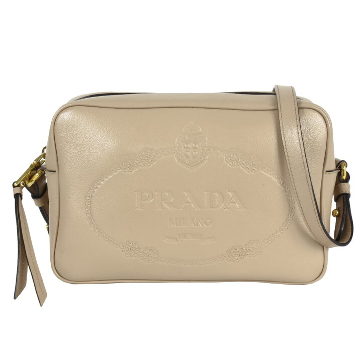 楽天市場】プラダ PRADA ショルダーバッグ カーフ 1BH089 ベージュ 