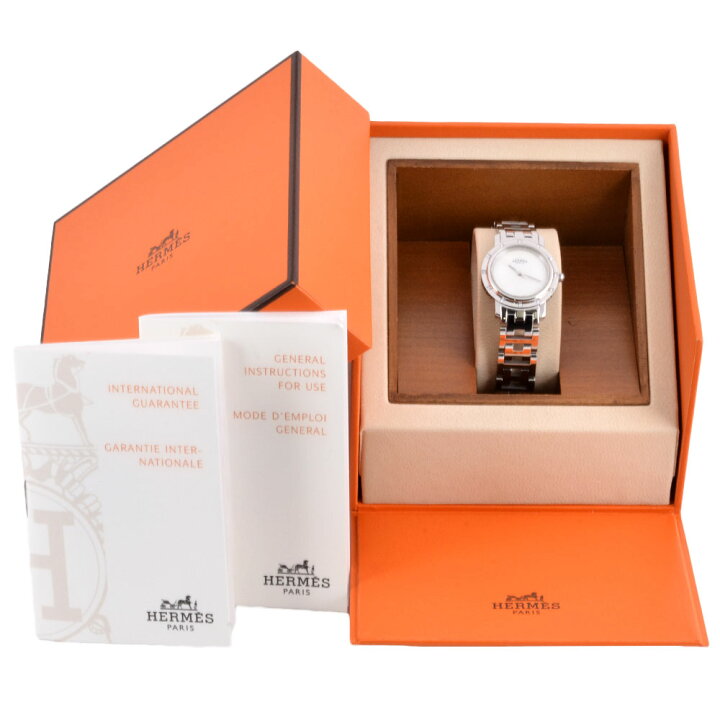 楽天市場】エルメス HERMES CL4.230 クリッパー ナクレ 腕時計 