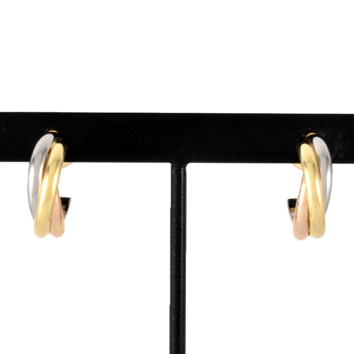 楽天市場】カルティエ Cartier トリニティ ピアス K18YG K18WG K18PG 