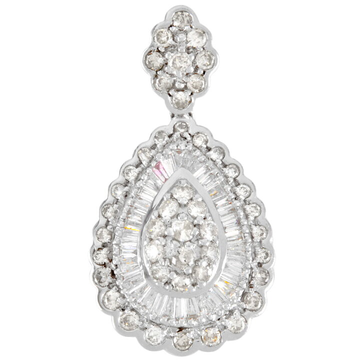 楽天市場】ティアドロップ ペンダントトップ ダイヤモンド 2.00ct 