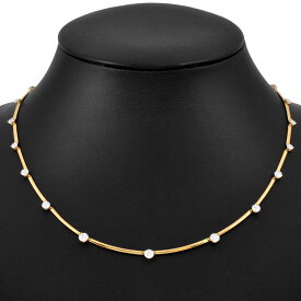 ギメル Gimel ステーション ネックレス ダイヤモンド 2.165ct K18YG 7.3g イエローゴールド 42cm グラデーション レディース【中古】