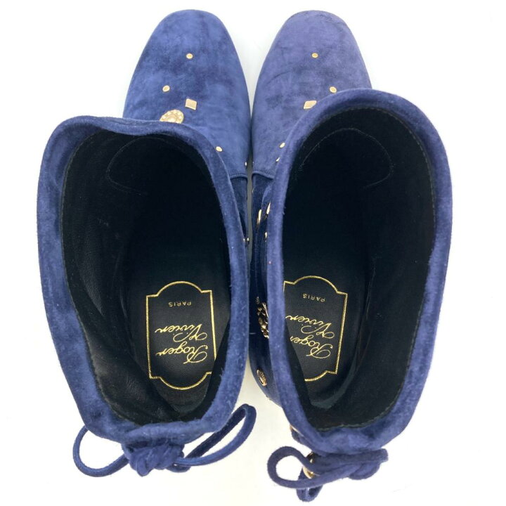 楽天市場】ロジェヴィヴィエ Roger vivier スタッズ ブーツ スウェード 
