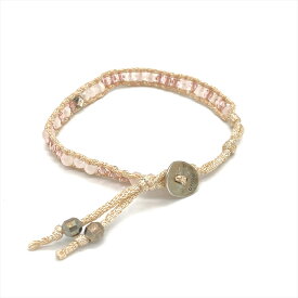 チャンルー CHAN LUU ラップブレスレット 1連 ブレスレット ローズクォーツg ピンク SV925 アクセサリー レディース【中古】
