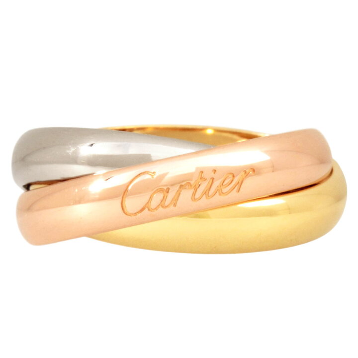 楽天市場】カルティエ Cartier トリニティ MM リング 指輪 #50 K18YG 