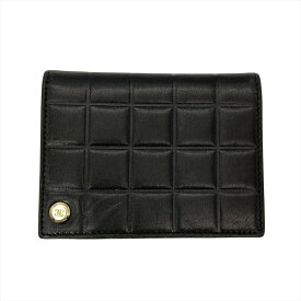 シャネル CHANEL ココマーク チョコバー カードケース ラムスキン ブラック 7番台【中古】