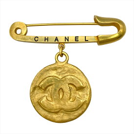 シャネル CHANEL ココマーク メダル 安全ピンモチーフ ブローチ 94P GP ゴールド ロゴ【中古】