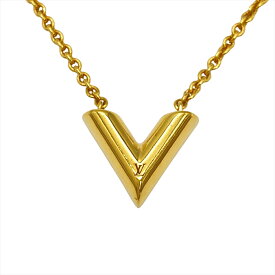ルイヴィトン LOUIS VUITTON エッセンシャル V ネックレス メタルg M61083 ゴールド OB1212 レディース【中古】