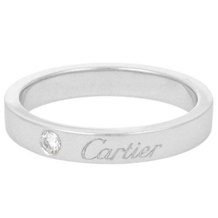 <br>カルティエ Cartier C ドゥ カルティエ ダイヤモンド エングレーブド ウェディング リング Pt950 #50 B4051300