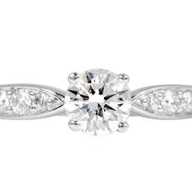 ティファニー Tiffany&Co ハーモニー ダイヤモンド 0.28ct ソリティア ハーフサークル リング Pt950 #7.5 ソリテール【中古】