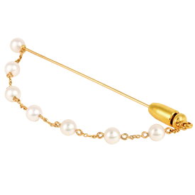 【楽天スーパーSALE対象商品 最大50%OFF! 3/4～3/11】ミキモト MIKIMOTO ベビーパール 4.5mm ピンブローチ あこや真珠 K14YG【中古】