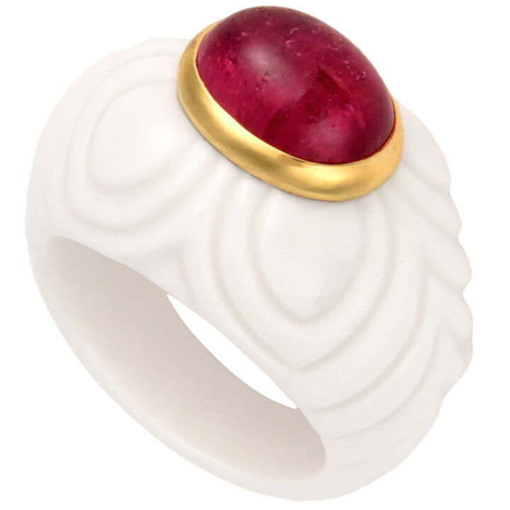 楽天市場】ブルガリ BVLGARI チャンドラ ピンクトルマリン リング 