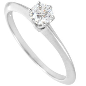 ティファニー Tiffany&Co ダイヤモンド 0.25ct ソリティア リング Pt950 #10【中古】