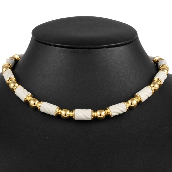 楽天市場】ブルガリ BVLGARI チャンドラ ネックレス K18YG ホワイト 