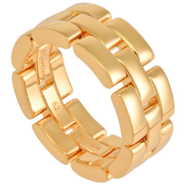 楽天市場】カルティエ Cartier マイヨン パンテール 3ロウ リング  