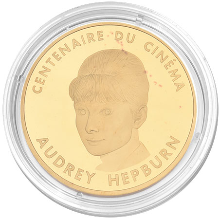 フランス オードリー ヘップバーン 500フラン 金貨 1994年 K24 31g | ゴールドプラザ楽天市場店