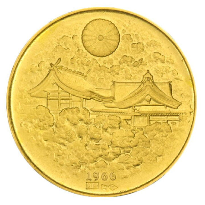 楽天市場】明治100年記念 明治天皇御肖像牌 K24純金メダル 60.1g 1966 