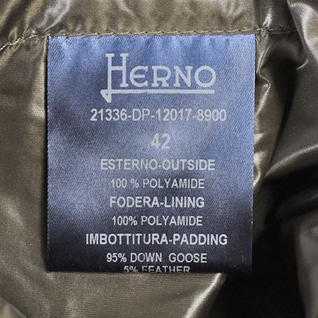 ヘルノ HERNO ダウンジャケット サイズ42 カーキ 21336-DP-12017-8900【中古】 | ゴールドプラザ楽天市場店