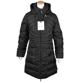 【お買い物マラソン!ポイント2倍!4/25～4/27】モンクレール Moncler モンタナ MONTANA ダウンコート レディース サイズ0 ブラック ロングダウンジャケット【中古】